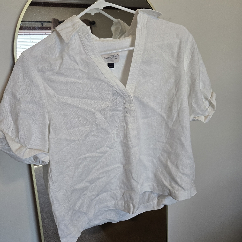Universal Thread White Puff Sleeve Blouse